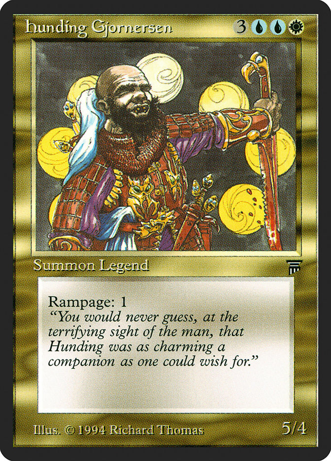 Hunding Gjornersen [Legends] MTG Single Magic: The Gathering | Red Claw Gaming
