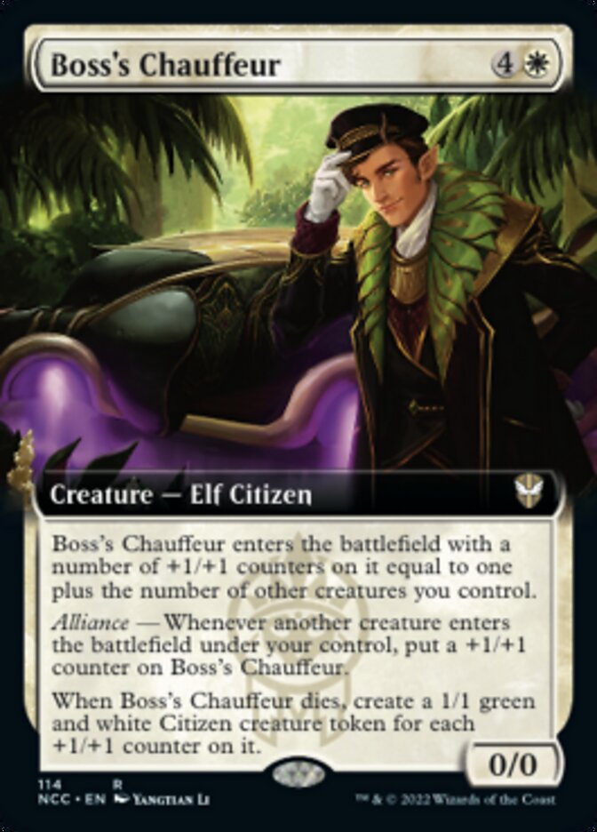 Boss's Chauffeur (Extended Art) [Streets of New Capenna Commander] MTG Single Magic: The Gathering | Red Claw Gaming