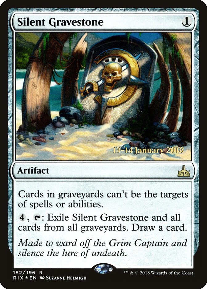 Silent Gravestone [Rivals of Ixalan Prerelease Promos] MTG Single Magic: The Gathering | Red Claw Gaming