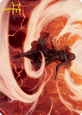 Crackle with Power Art Card (Gold-Stamped Signature) [Strixhaven: School of Mages Art Series] MTG Single Magic: The Gathering | Red Claw Gaming