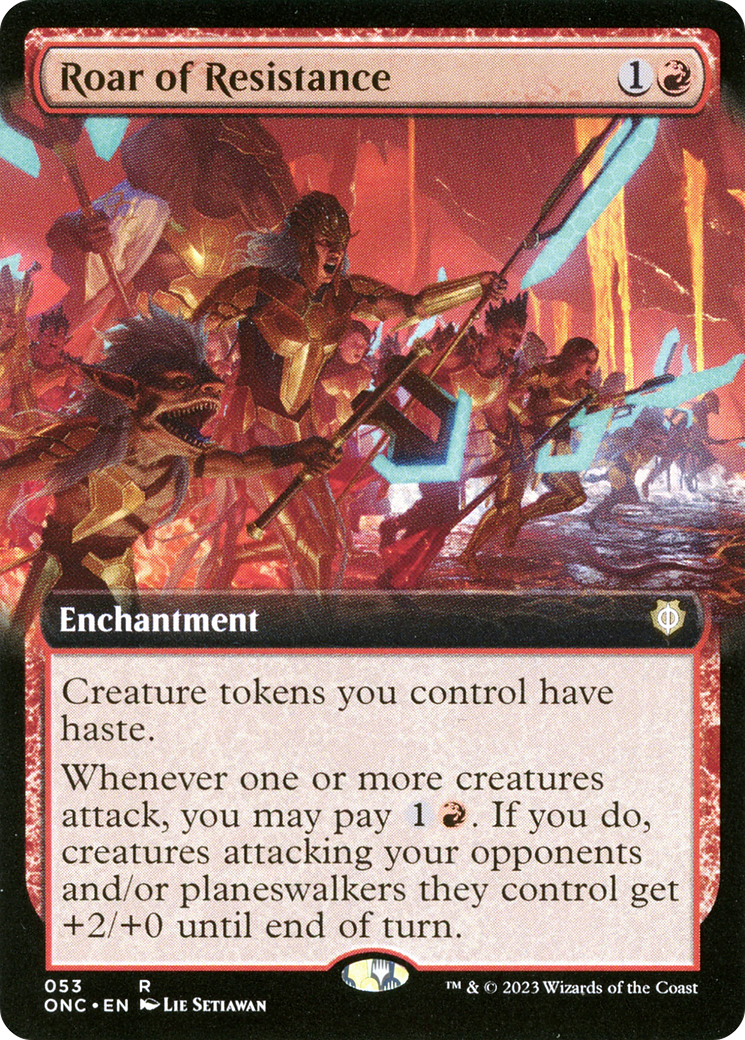 Roar of Resistance (Extended Art) [Phyrexia: All Will Be One Commander] MTG Single Magic: The Gathering | Red Claw Gaming