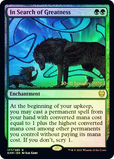 In Search of Greatness [Kaldheim Prerelease Promos] MTG Single Magic: The Gathering | Red Claw Gaming