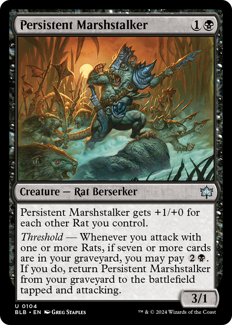 Persistent Marshstalker [Bloomburrow] MTG Single Magic: The Gathering | Red Claw Gaming