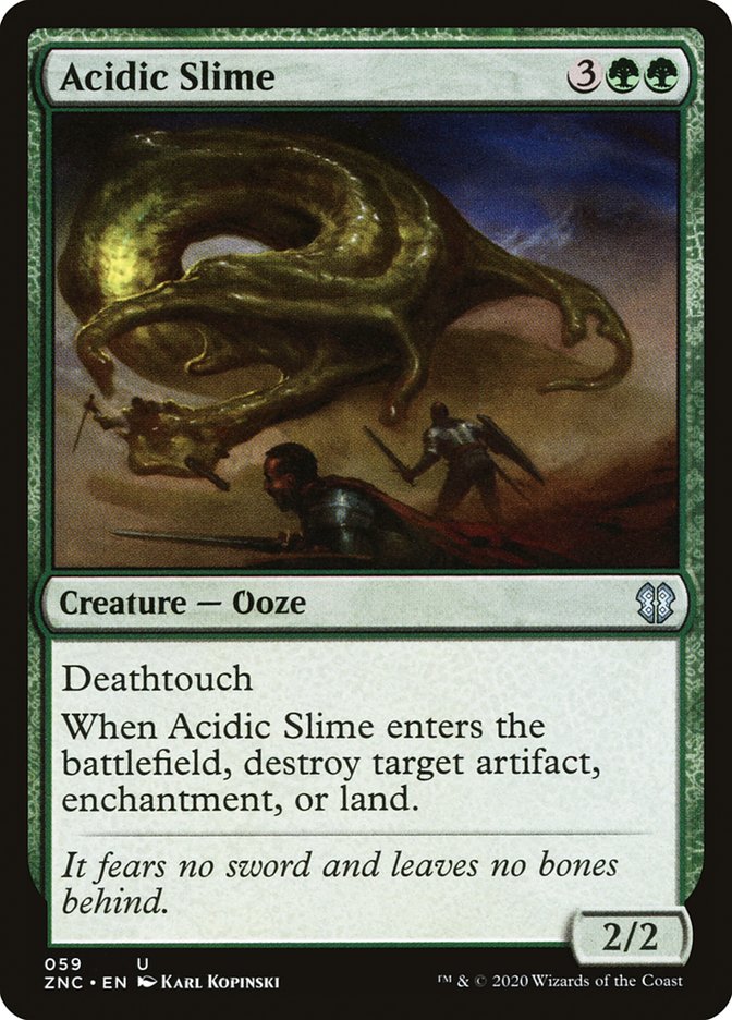 Acidic Slime [Zendikar Rising Commander] MTG Single Magic: The Gathering | Red Claw Gaming