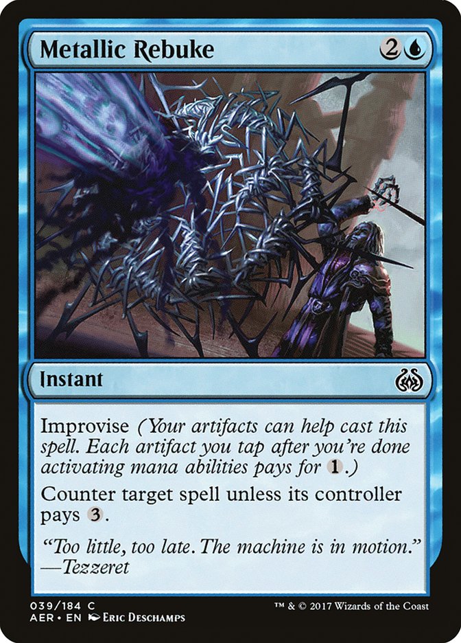 Metallic Rebuke [Aether Revolt] MTG Single Magic: The Gathering | Red Claw Gaming