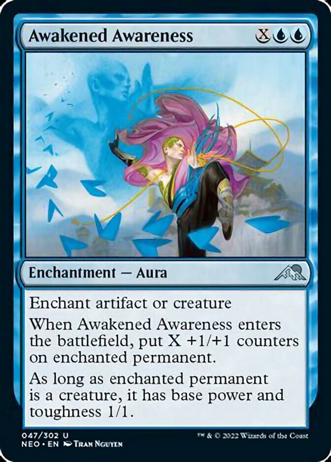 Awakened Awareness [Kamigawa: Neon Dynasty] MTG Single Magic: The Gathering    | Red Claw Gaming