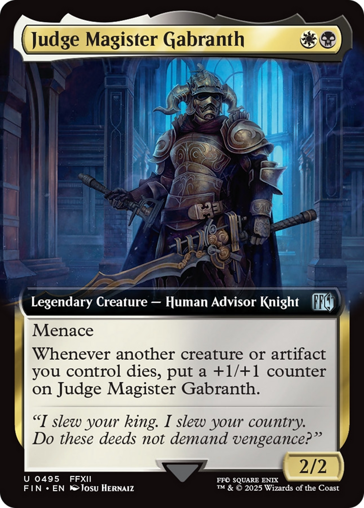 Judge Magister Gabranth (Extended Art) [FINAL FANTASY] MTG Single Magic: The Gathering | Red Claw Gaming