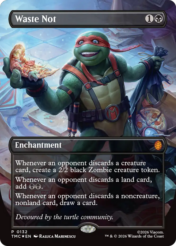 Waste Not (Borderless) [Teenage Mutant Ninja Turtles Promos] MTG Single Magic: The Gathering | Red Claw Gaming
