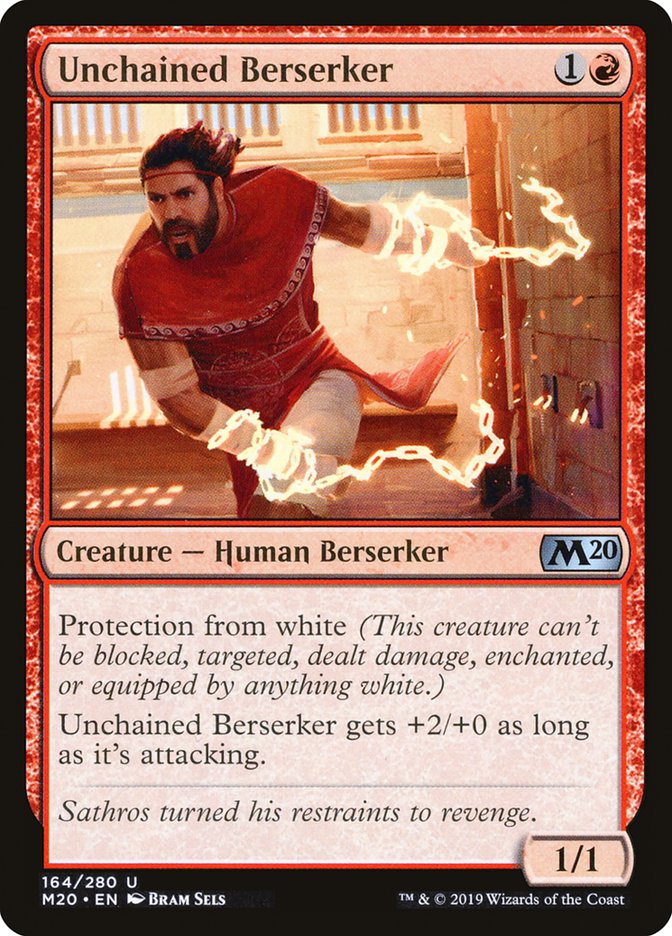 Unchained Berserker [Core Set 2020] MTG Single Magic: The Gathering | Red Claw Gaming