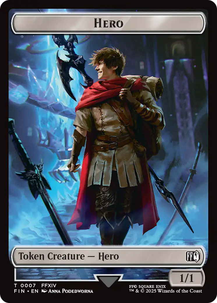 Hero (0002) // Hero (0007) Double-Sided Token [FINAL FANTASY Tokens] MTG Single Magic: The Gathering | Red Claw Gaming