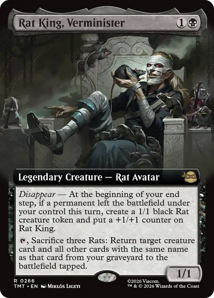 Rat King, Verminister (Extended Art) [Teenage Mutant Ninja Turtles] MTG Single Magic: The Gathering | Red Claw Gaming