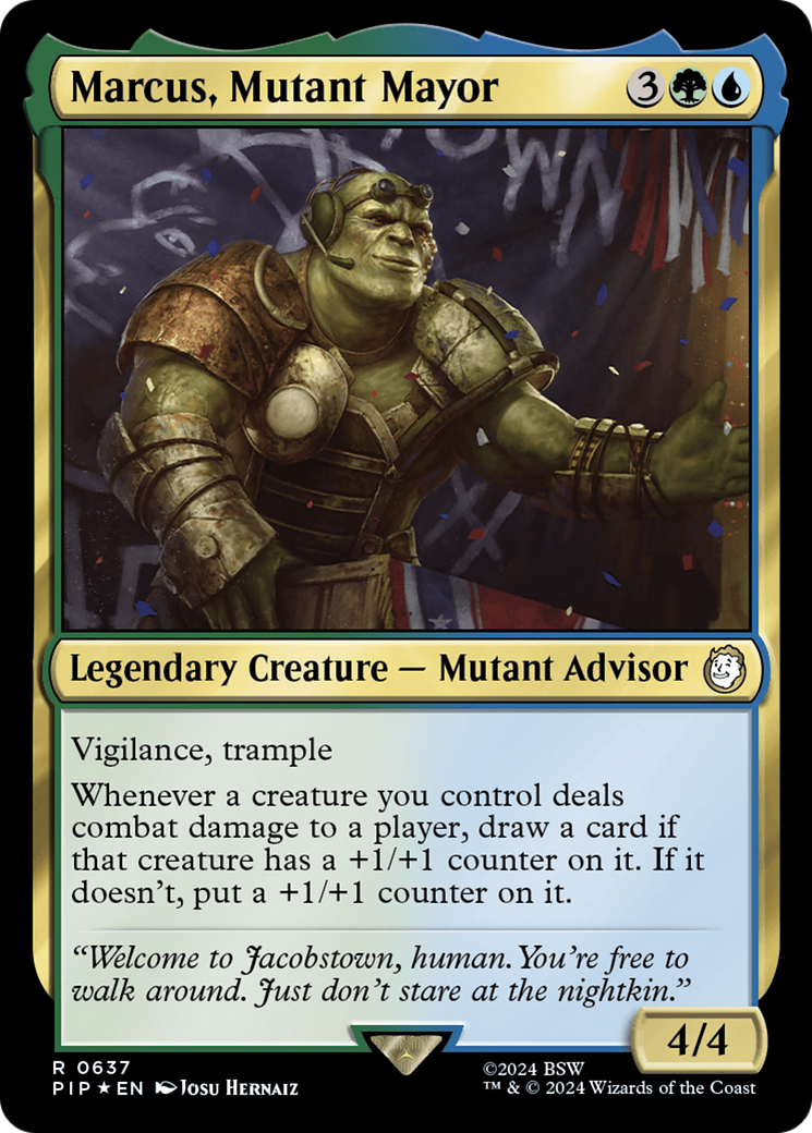 Marcus, Mutant Mayor (Surge Foil) [Fallout] MTG Single Magic: The Gathering | Red Claw Gaming