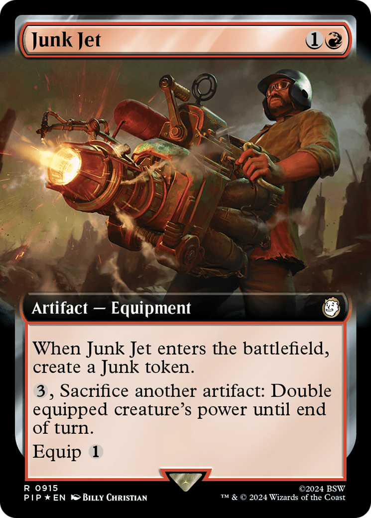 Junk Jet (Extended Art) (Surge Foil) [Fallout] MTG Single Magic: The Gathering | Red Claw Gaming