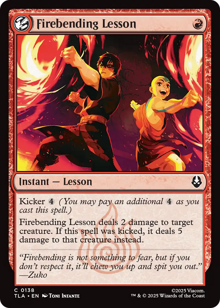 Firebending Lesson [Avatar: The Last Airbender] MTG Single Magic: The Gathering | Red Claw Gaming