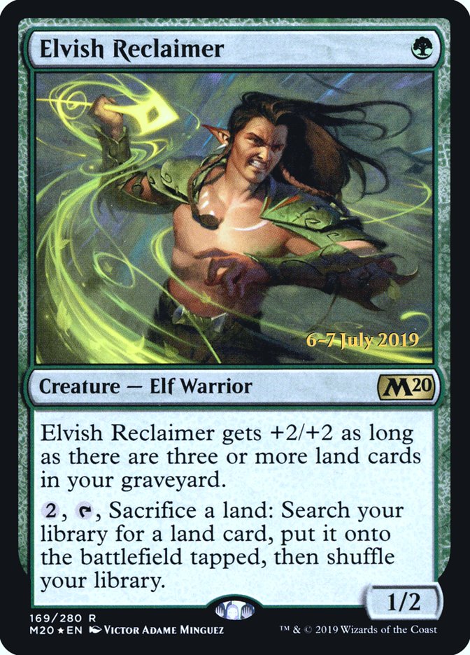 Elvish Reclaimer [Core Set 2020 Prerelease Promos] MTG Single Magic: The Gathering | Red Claw Gaming