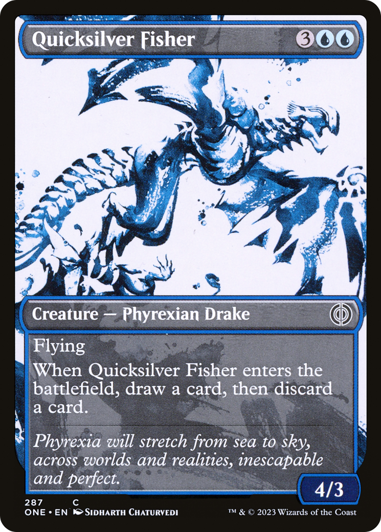Quicksilver Fisher (Showcase Ichor) [Phyrexia: All Will Be One] MTG Single Magic: The Gathering | Red Claw Gaming