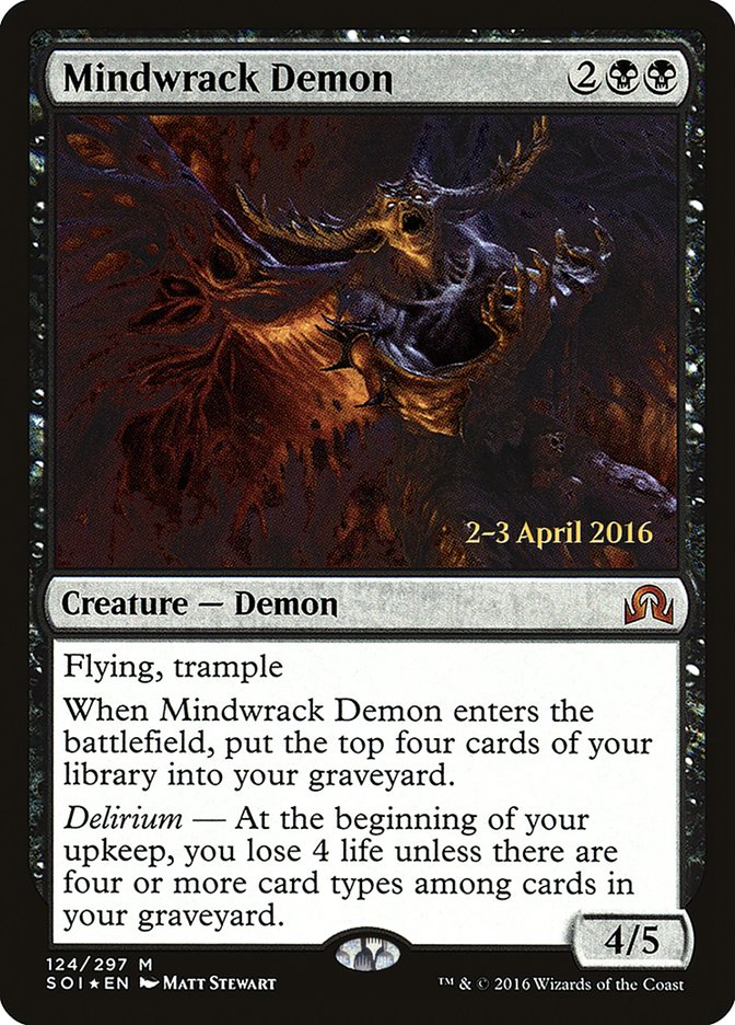 Mindwrack Demon [Shadows over Innistrad Prerelease Promos] MTG Single Magic: The Gathering | Red Claw Gaming