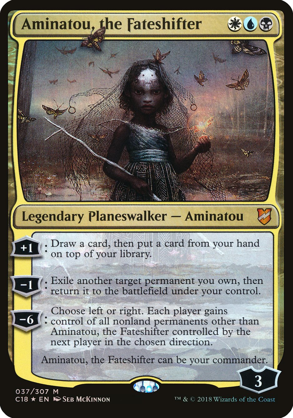 Aminatou, the Fateshifter (Oversized) [Commander 2018 Oversized] MTG Single Magic: The Gathering | Red Claw Gaming
