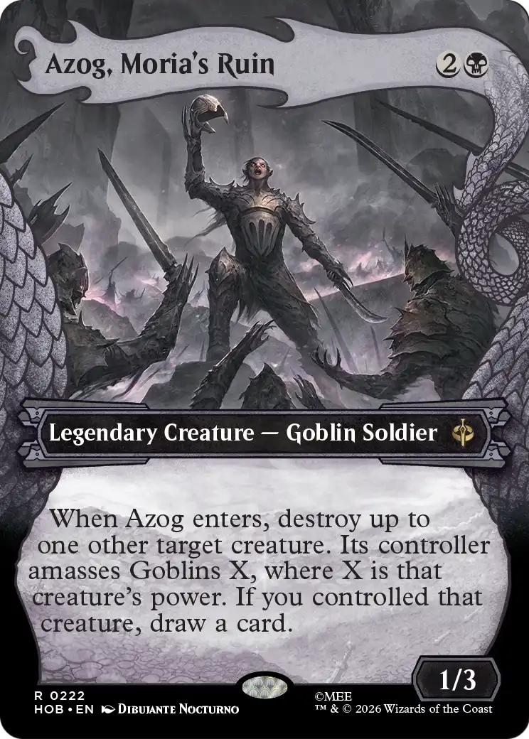 Azog, Moria's Ruin (Showcase) [The Hobbit] MTG Single Magic: The Gathering | Red Claw Gaming