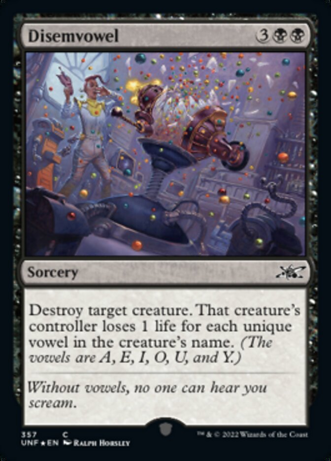 Disemvowel (Galaxy Foil) [Unfinity] MTG Single Magic: The Gathering    | Red Claw Gaming
