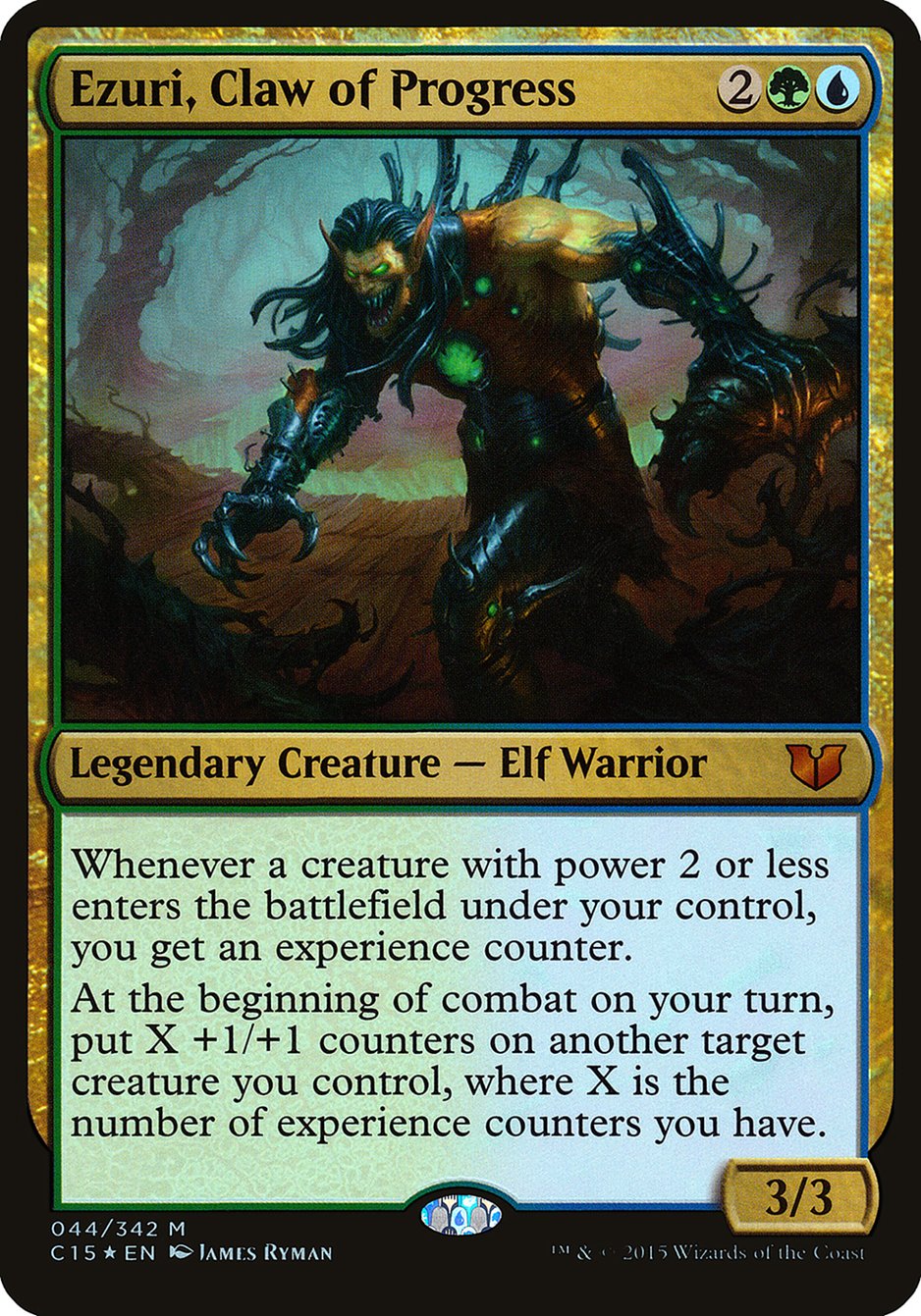 Ezuri, Claw of Progress (Oversized) [Commander 2015 Oversized] MTG Single Magic: The Gathering | Red Claw Gaming