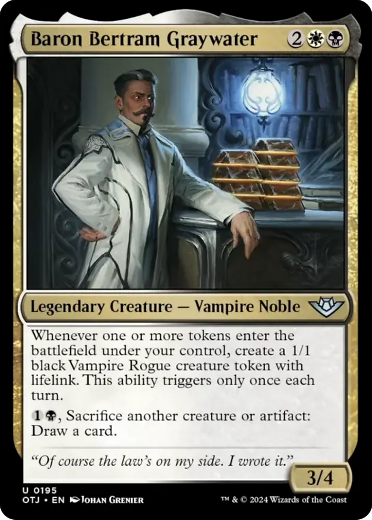 Baron Bertram Graywater [Outlaws of Thunder Junction] MTG Single Magic: The Gathering | Red Claw Gaming