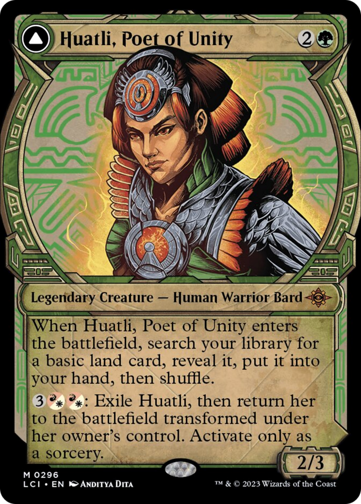 Huatli, Poet of Unity // Roar of the Fifth People (Showcase) [The Lost Caverns of Ixalan] MTG Single Magic: The Gathering    | Red Claw Gaming