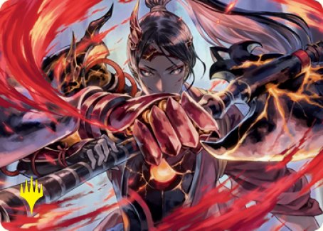 Risona, Asari Commander Art Card (Gold-Stamped Signature) [Kamigawa: Neon Dynasty Art Series] MTG Single Magic: The Gathering | Red Claw Gaming