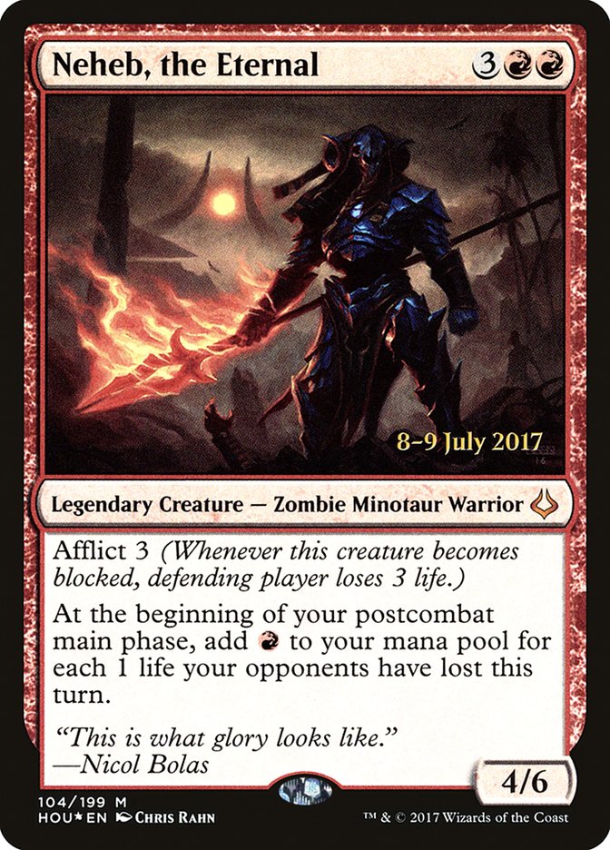 Neheb, the Eternal [Hour of Devastation Prerelease Promos] MTG Single Magic: The Gathering | Red Claw Gaming