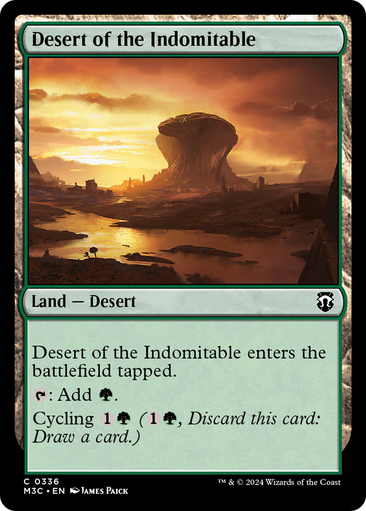 Desert of the Indomitable (Ripple Foil) [Modern Horizons 3 Commander] MTG Single Magic: The Gathering    | Red Claw Gaming