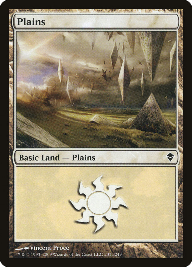 Plains (233a) [Zendikar] MTG Single Magic: The Gathering | Red Claw Gaming