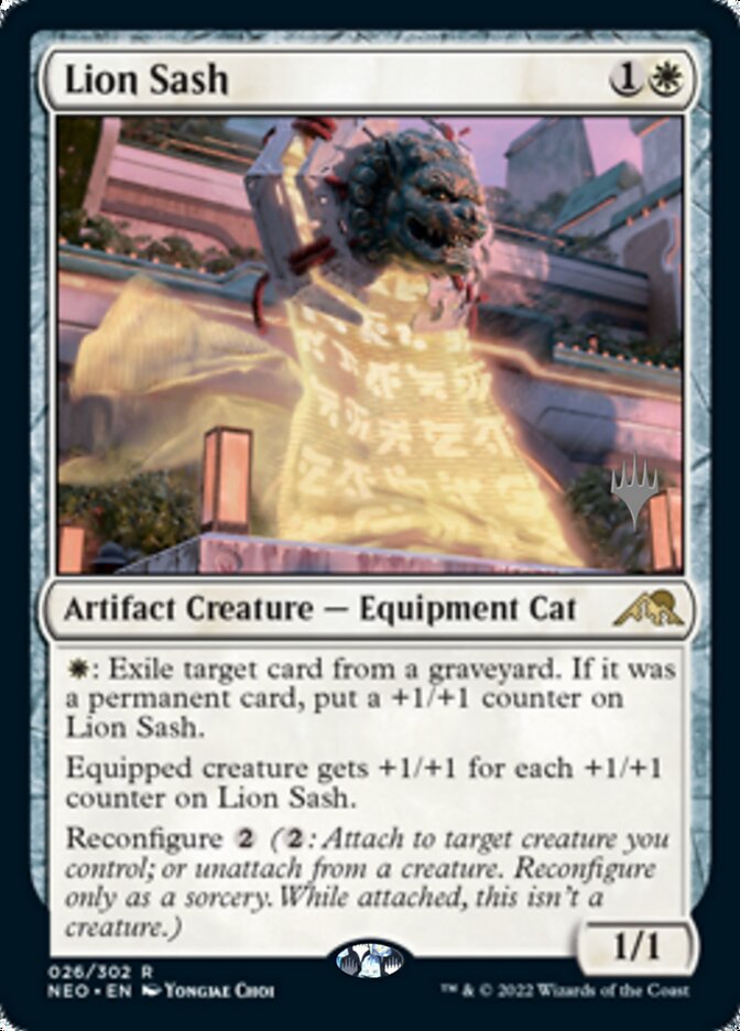 Lion Sash (Promo Pack) [Kamigawa: Neon Dynasty Promos] MTG Single Magic: The Gathering | Red Claw Gaming