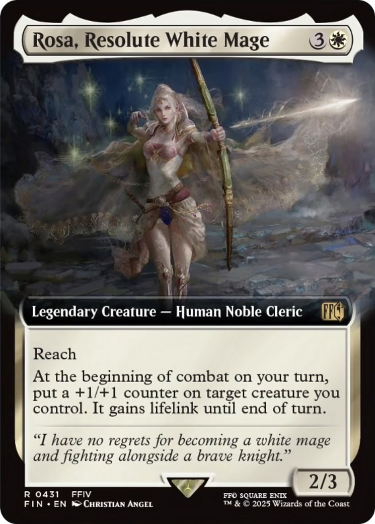 Rosa, Resolute White Mage (Extended Art) [FINAL FANTASY] MTG Single Magic: The Gathering | Red Claw Gaming