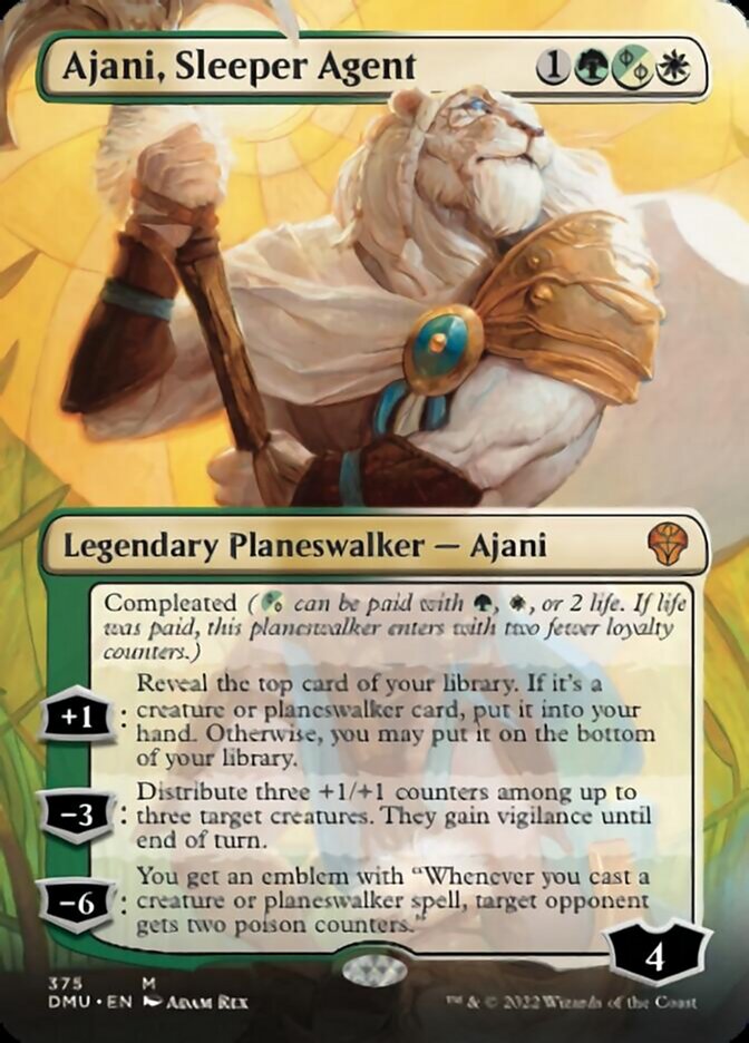 Ajani, Sleeper Agent (Borderless) (375) [Dominaria United] MTG Single Magic: The Gathering | Red Claw Gaming