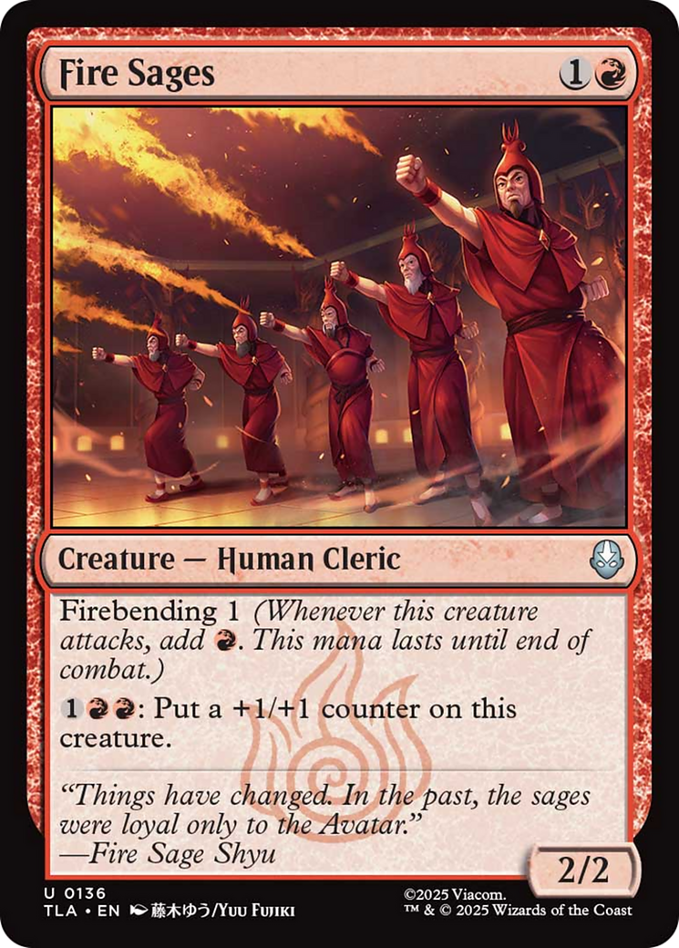 Fire Sages [Avatar: The Last Airbender] MTG Single Magic: The Gathering | Red Claw Gaming