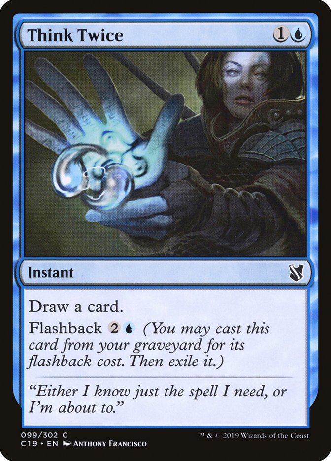 Think Twice [Commander 2019] MTG Single Magic: The Gathering | Red Claw Gaming