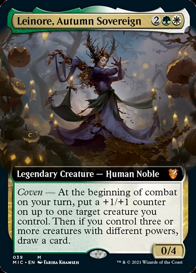 Leinore, Autumn Sovereign (Extended Art) [Innistrad: Midnight Hunt Commander] MTG Single Magic: The Gathering | Red Claw Gaming