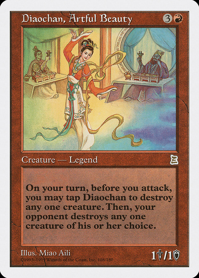 Diaochan, Artful Beauty [Portal Three Kingdoms] MTG Single Magic: The Gathering | Red Claw Gaming
