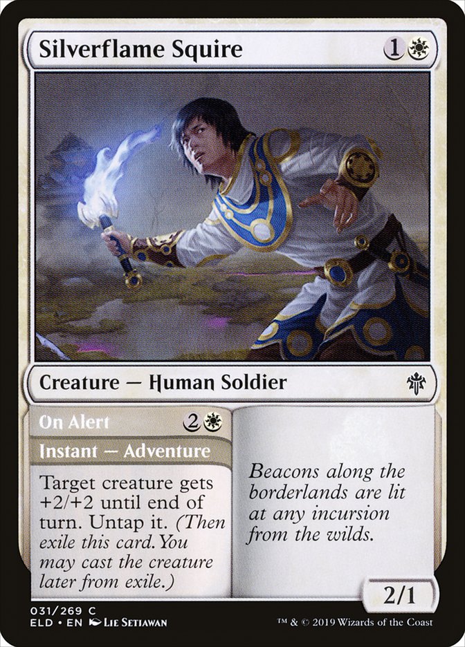 Silverflame Squire // On Alert [Throne of Eldraine] MTG Single Magic: The Gathering | Red Claw Gaming