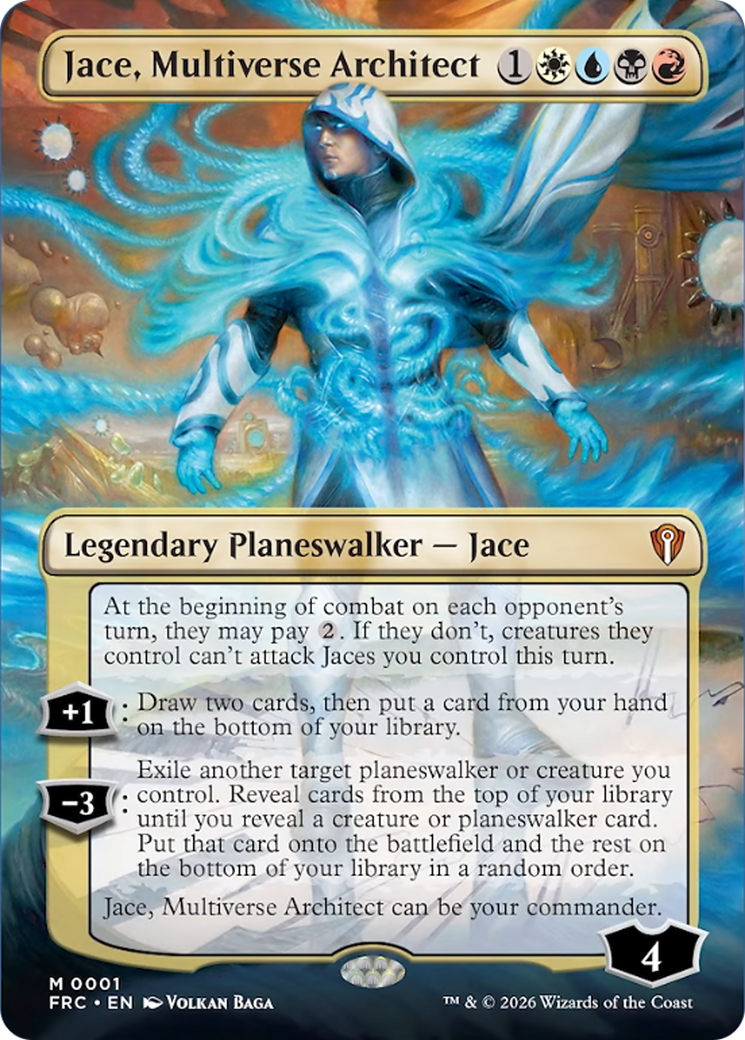 Jace, Multiverse Architect (Borderless) [Reality Fracture Commander] | Red Claw Gaming