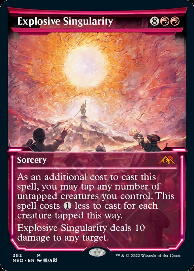 Explosive Singularity (Showcase Soft Glow) [Kamigawa: Neon Dynasty] MTG Single Magic: The Gathering    | Red Claw Gaming