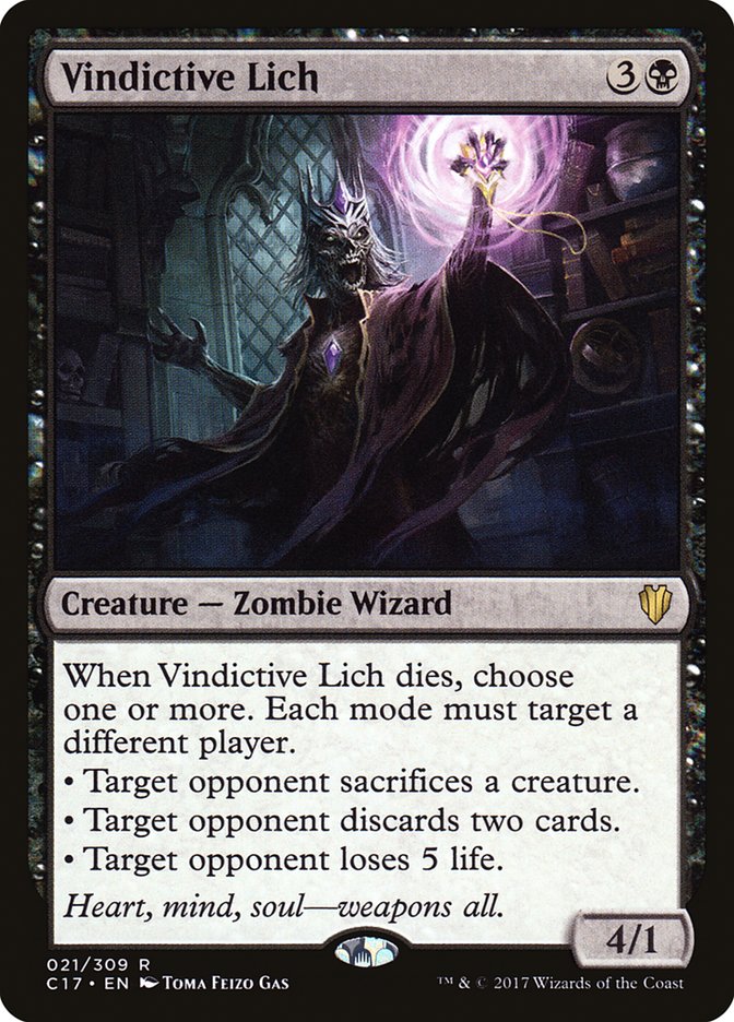 Vindictive Lich [Commander 2017] MTG Single Magic: The Gathering | Red Claw Gaming
