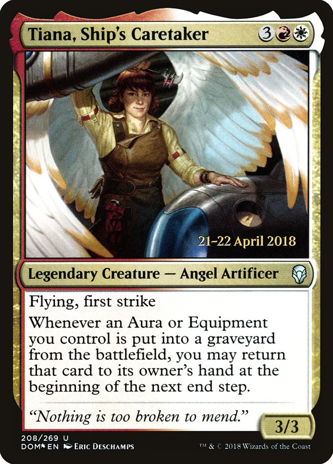Tiana, Ship's Caretaker [Dominaria Prerelease Promos] MTG Single Magic: The Gathering | Red Claw Gaming