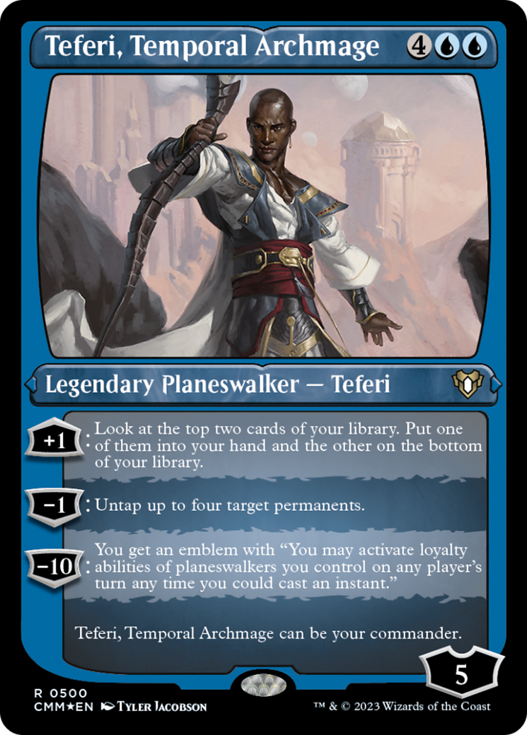 Teferi, Temporal Archmage (Foil Etched) [Commander Masters] MTG Single Magic: The Gathering | Red Claw Gaming