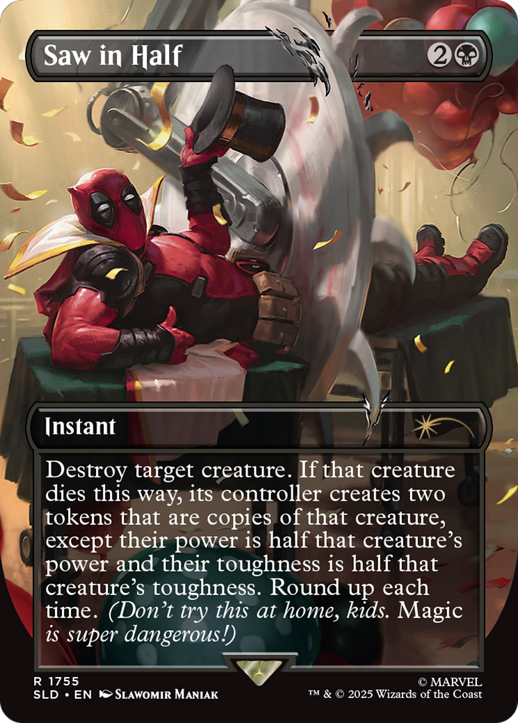 Saw in Half (Rainbow Foil) [Secret Lair Drop Series] MTG Single Magic: The Gathering | Red Claw Gaming