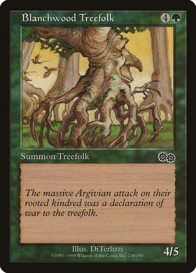 Blanchwood Treefolk [Urza's Saga] MTG Single Magic: The Gathering | Red Claw Gaming