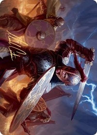 Beskir Shieldmate Art Card (Gold-Stamped Signature) [Kaldheim Art Series] MTG Single Magic: The Gathering | Red Claw Gaming