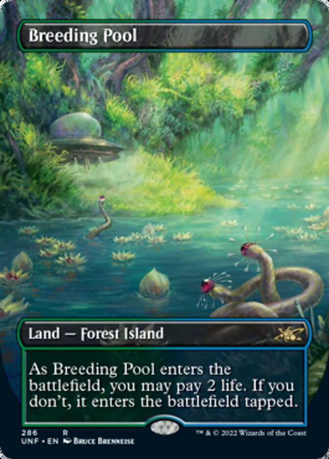 Breeding Pool (Borderless) [Unfinity] MTG Single Magic: The Gathering    | Red Claw Gaming