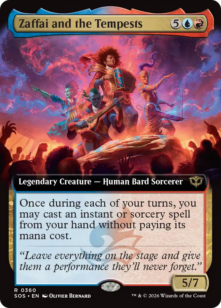 Zaffai and the Tempests (Extended Art) [Secrets of Strixhaven] MTG Single Magic: The Gathering | Red Claw Gaming