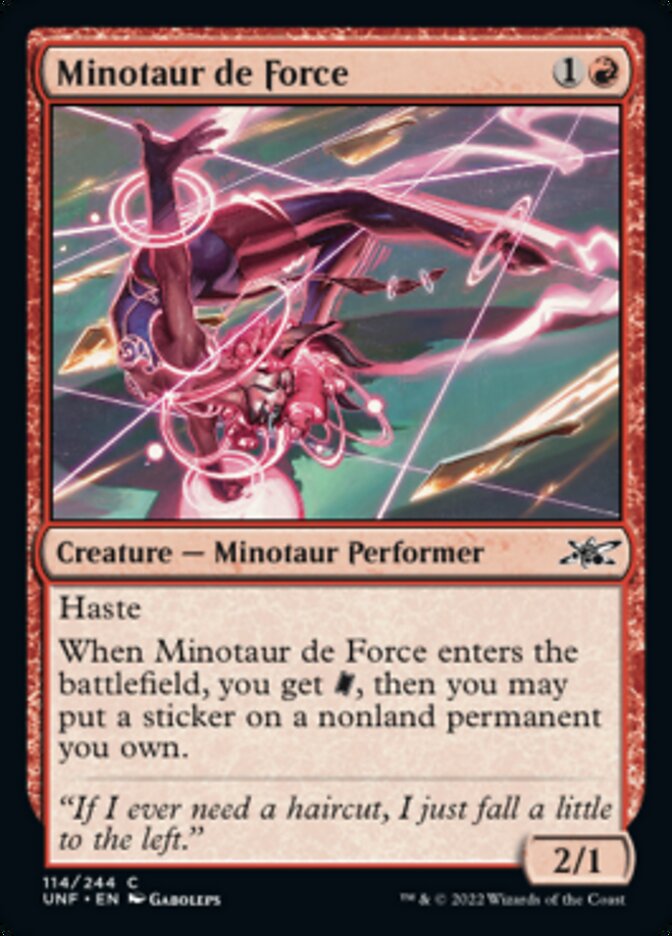 Minotaur de Force [Unfinity] MTG Single Magic: The Gathering    | Red Claw Gaming